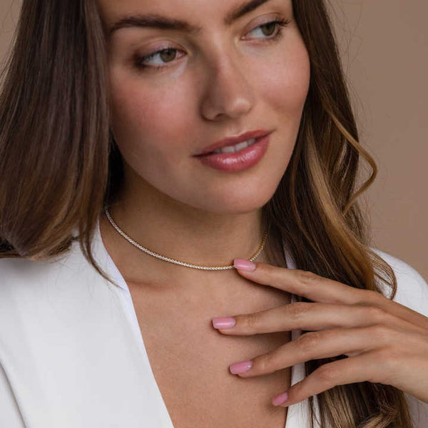 Yewelorat Diamond Tennis Chain Necklace – Yew62